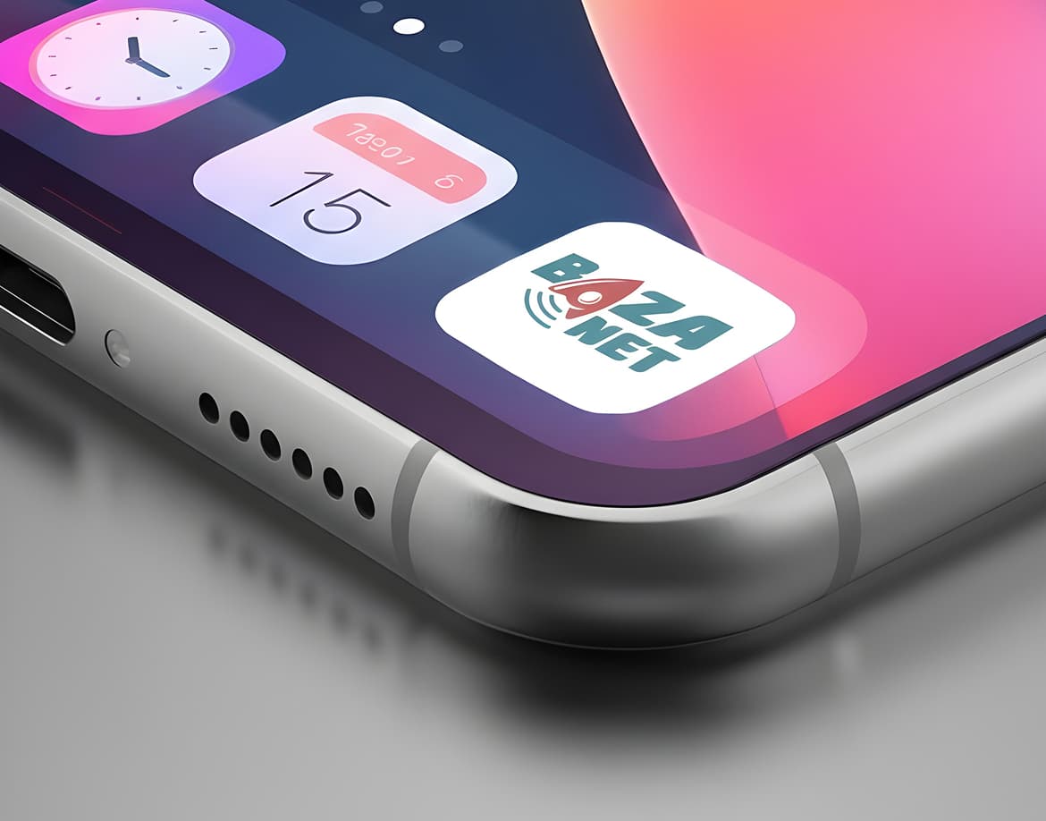 Приложение Baza.net, установленное на смартфоне